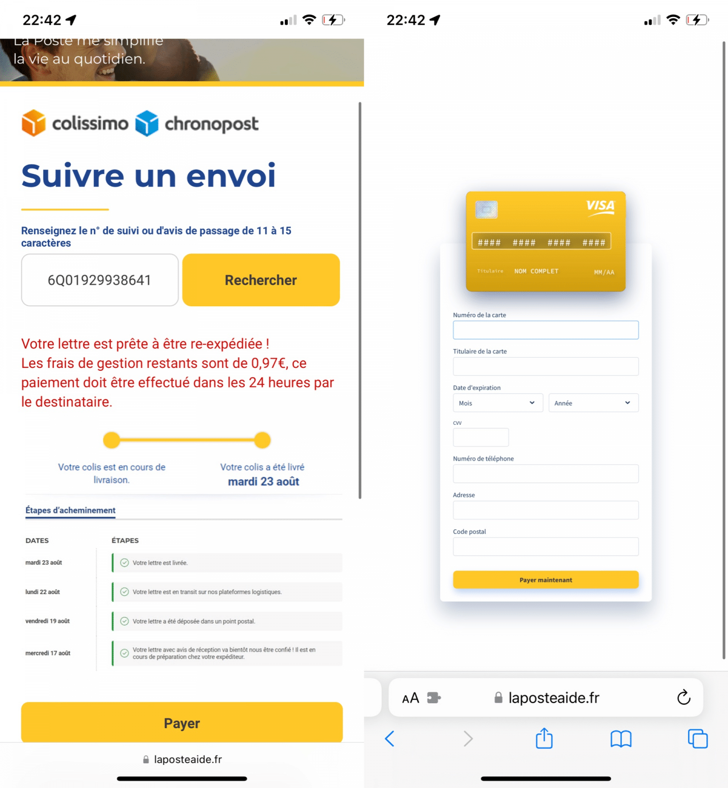Avis de passage de La Poste Une nouvelle arnaque inquiétante